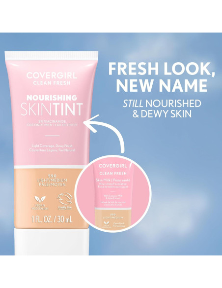 Base Líquida Hidratante Covergirl Clean Fresh 29.57 ml 550 Claro/Medio