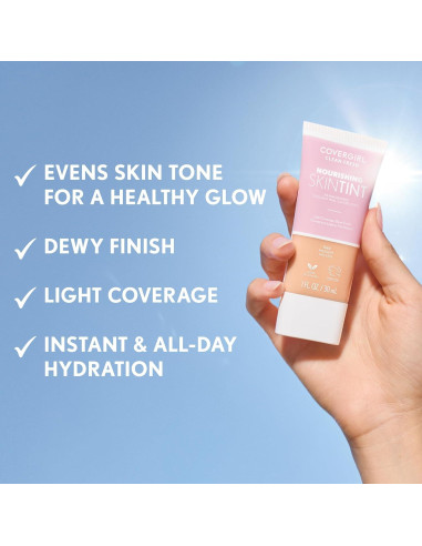 Base Líquida Hidratante Covergirl Clean Fresh 29.57 ml 550 Claro/Medio