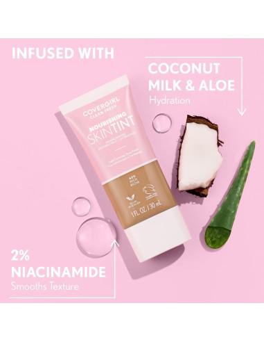 Base Líquida Hidratante Covergirl Clean Fresh 29.57 ml 550 Claro/Medio