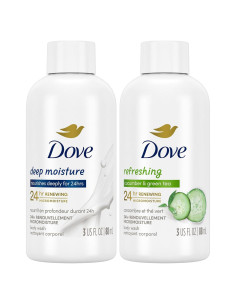 Dove Gel de Ducha Hidratante Profundo y Pepino Refrescante 2-Pack
