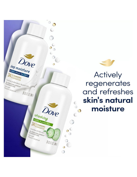 Dove Gel de Ducha Hidratante Profundo y Pepino Refrescante 2-Pack