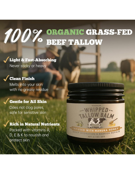 Bálsamo Hidratante Orgánico Roseblem 56.7 g para Piel Seca