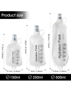 Botella de Agua Plegable GUYI 250ml TPU para Correr y Senderismo 2