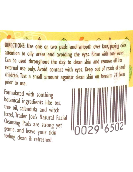 Almohadillas de limpieza facial naturales Trader Joe's - 2 unidades