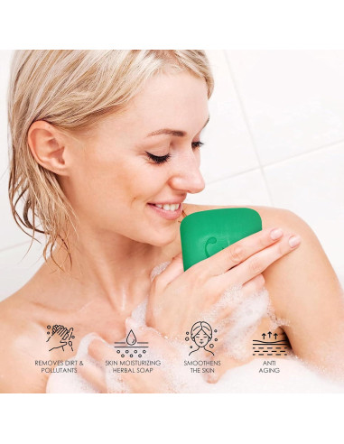 Jabón Herbal Natural Herboganic de Neem y Semilla Negra 142 g