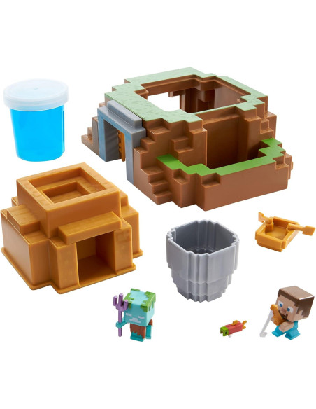 Set de Juego Transformador Minecraft Mattel 2 en 1 Set de Juego Transformador Minecraft Mattel 2 en 1