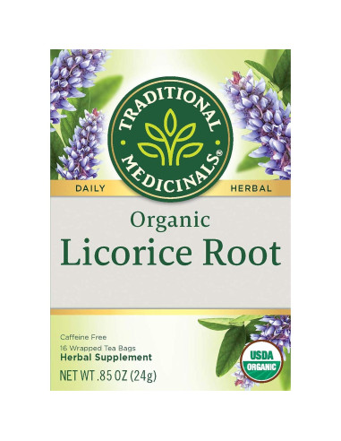 Té de raíz de regaliz orgánico Traditional Medicinals 16 bolsas