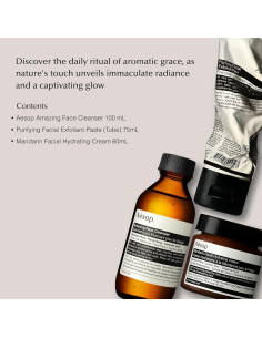 Kit de Cuidado Facial Aesop - Crema, Limpiador y Exfoliante 2