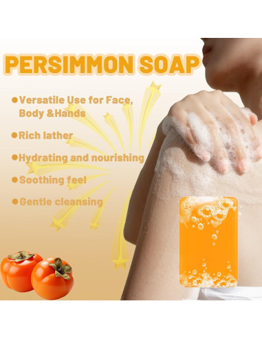 Jabón de Caqui Natural Genérico 100g - Hidratante y Desodorante