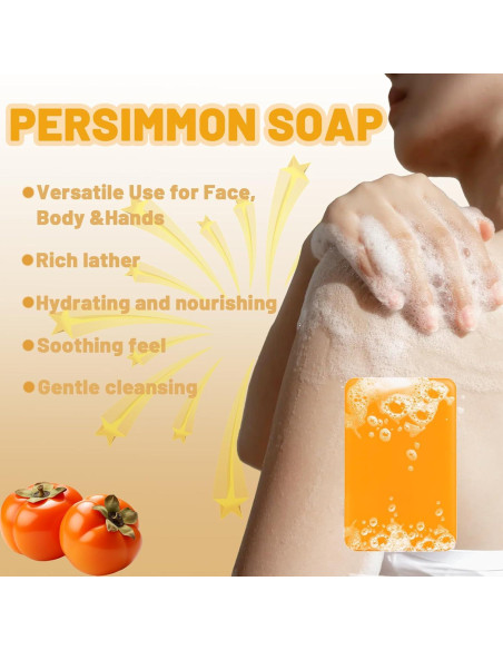 Jabón de Caqui Natural Genérico 100g - Hidratante y Desodorante
