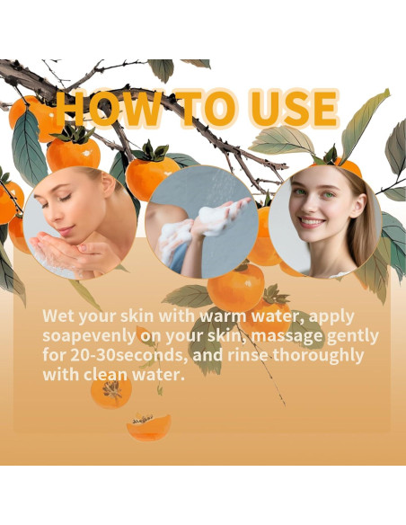 Jabón de Caqui Natural Genérico 100g - Hidratante y Desodorante