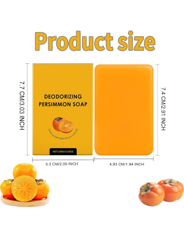 Jabón de Caqui Natural Genérico 100g - Hidratante y Desodorante