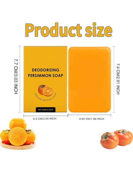 Jabón de Caqui Natural Genérico 100g - Hidratante y Desodorante