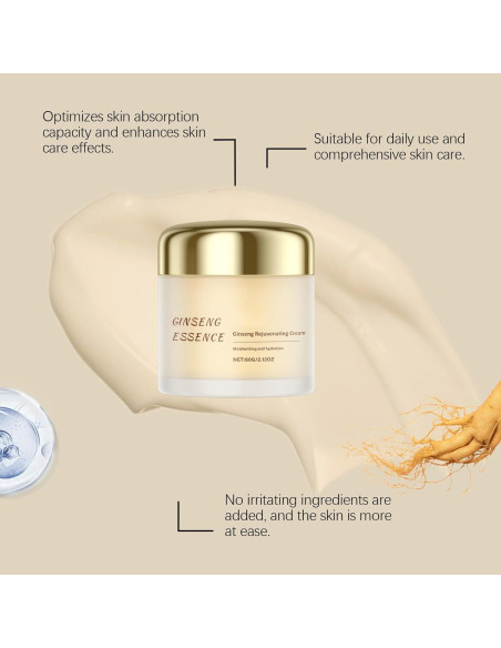 Crema Rejuvenecedora de Ginseng Gcdat 60 g - Hidratante Facial