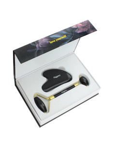 Set de Rodillo Facial y Gua Sha Pronto - Obsidiana Negra