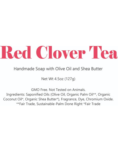 Jabón Orgánico de Té de Trébol Rojo Glowonder - 3 Piezas