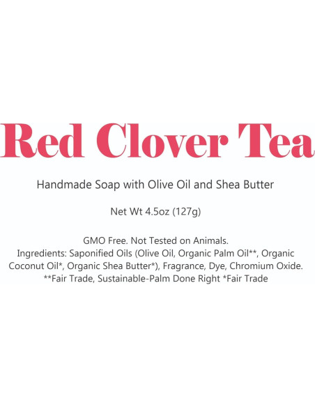 Jabón Orgánico de Té de Trébol Rojo Glowonder - 3 Piezas