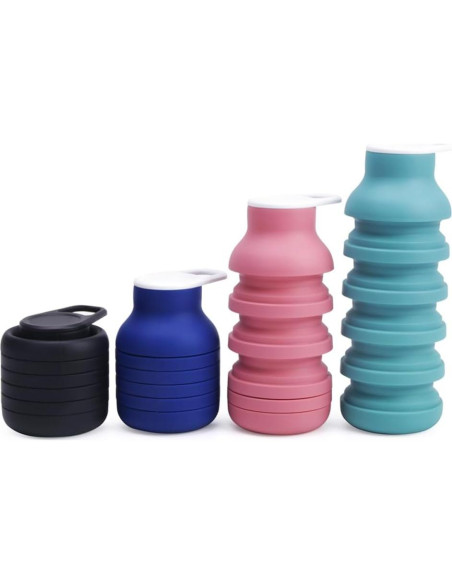 Botella de Agua Plegable Dirbabi 600ml Silicona Libre BPA