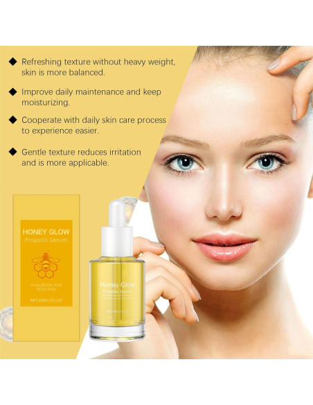 Suero Facial Honey Glow Flobow 29.57 ml - Niacinamida y Propóleo