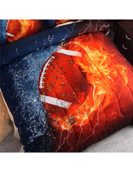 Conjunto de Edredón Deportivo NTBED Rugby Completo Naranja