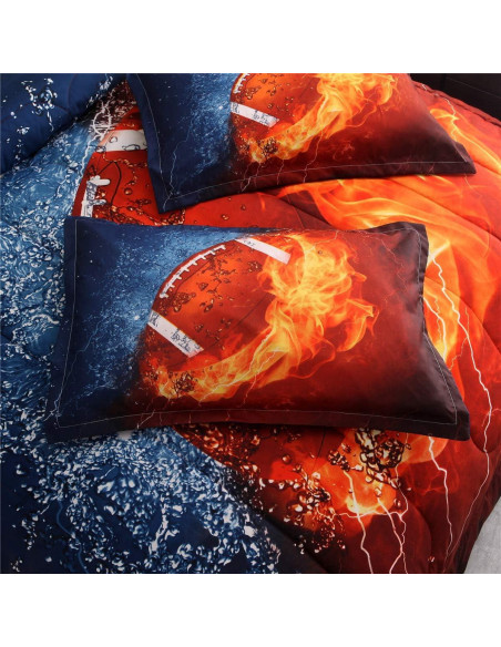 Conjunto de Edredón Deportivo NTBED Rugby Completo Naranja