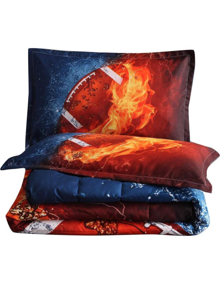 Conjunto de Edredón Deportivo NTBED Rugby Completo Naranja