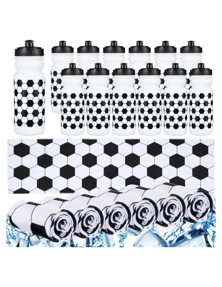 Kit Fiesta Deportiva HunnmingRe: 12 Botellas 591ml + 12 Toallas 101.6x30.5cm