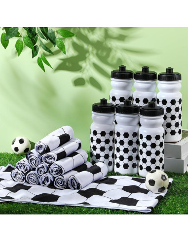 Kit Fiesta Deportiva HunnmingRe: 12 Botellas 591ml + 12 Toallas 101.6x30.5cm