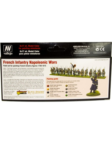 Juego de Pintura Acrílica Vallejo Infantería Francesa 139.5 ml