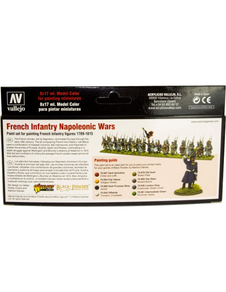 Juego de Pintura Acrílica Vallejo Infantería Francesa 139.5 ml