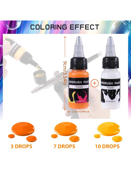 Juego de Pintura Aerográfica 24 Colores BLESTALIDO 20ml