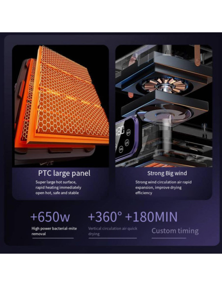 Secadora de Ropa Portátil DJ.KEKAO 20KG 650W Pantalla Táctil