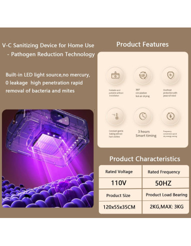 Secadora de Ropa Portátil DJ.KEKAO 20KG 650W Pantalla Táctil