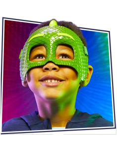 Conjunto disfraz PJ Masks Gekko para niños con calcomanías 2