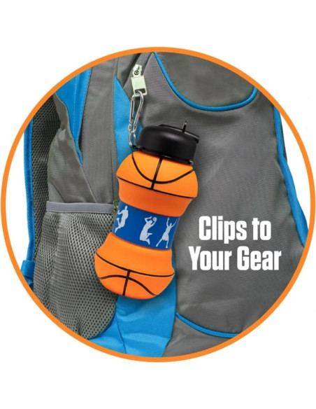 Botella de Agua Plegable MR SAARO 1L Silicona Libre BPA Botella de Agua Plegable MR SAARO 1L Silicona Libre BPA