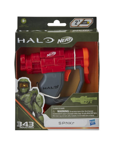 Lanzador Nerf MicroShots Halo SPNKr con 2 Dardos Elite