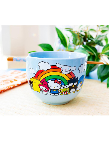 Juego de Vajilla Cerámica Hello Kitty Toynk - Tazón Ramen 590g