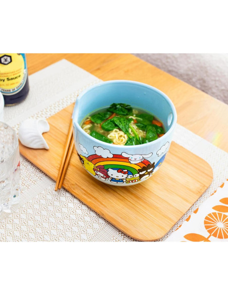 Juego de Vajilla Cerámica Hello Kitty Toynk - Tazón Ramen 590g