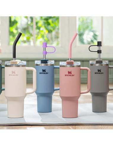 Popotes de Metal Diumepo 30 oz con Puntas de Silicona