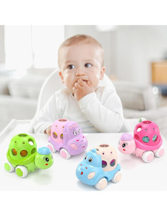 Juguetes de Coche para Bebés xFFFun 4 Pack Sonajeros 6-18 Meses 2
