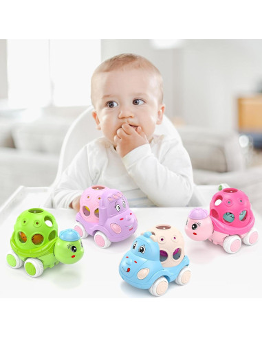 Juguetes de Coche para Bebés xFFFun 4 Pack Sonajeros 6-18 Meses