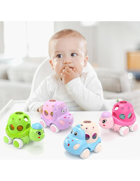 Juguetes de Coche para Bebés xFFFun 4 Pack Sonajeros 6-18 Meses
