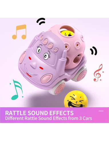 Juguetes de Coche para Bebés xFFFun 4 Pack Sonajeros 6-18 Meses