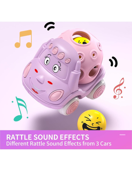 Juguetes de Coche para Bebés xFFFun 4 Pack Sonajeros 6-18 Meses