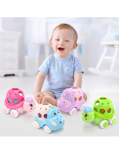 Juguetes de Coche para Bebés xFFFun 4 Pack Sonajeros 6-18 Meses