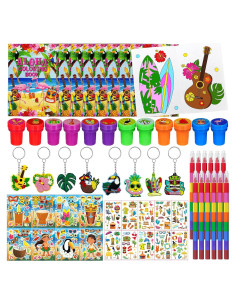 Conjunto de Fiesta Luau Hawaiana Cinrobiye 72 Piezas
