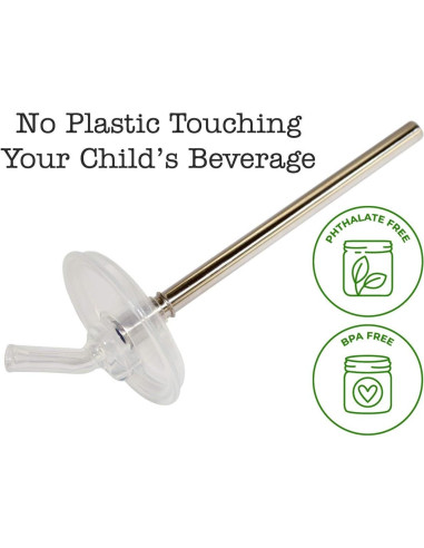 Popotes de Acero Inoxidable Cortos Mason Jar Lifestyle 12.7cm