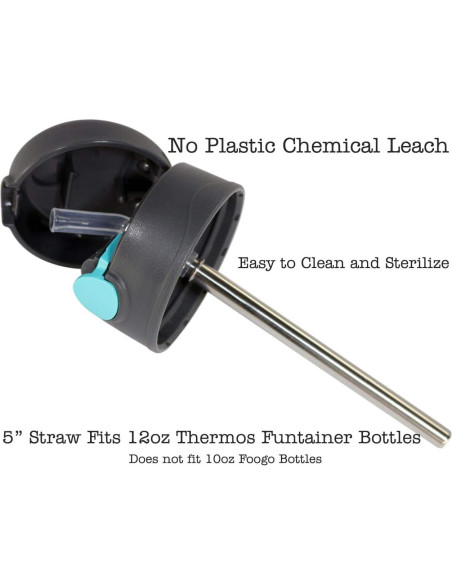 Popotes de Acero Inoxidable Cortos Mason Jar Lifestyle 12.7cm