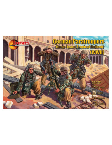 Figuras de Mortero Paracaidistas Alemanes Mars 32037 1:32