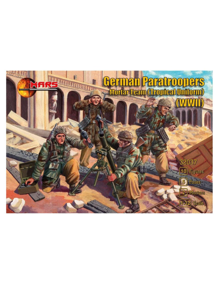 Figuras de Mortero Paracaidistas Alemanes Mars 32037 1:32